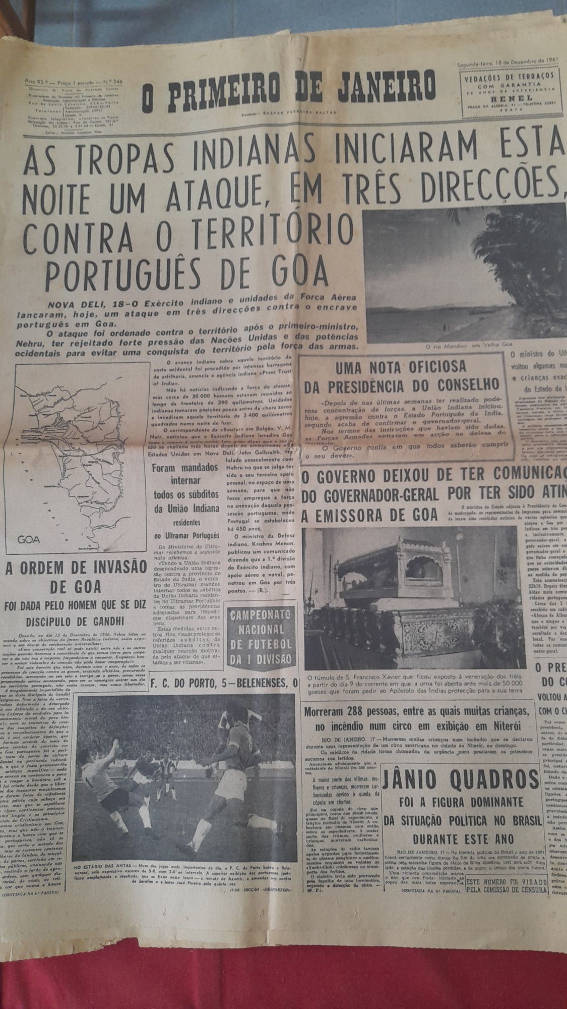 Jornais antigos O Primeiro de Janeiro