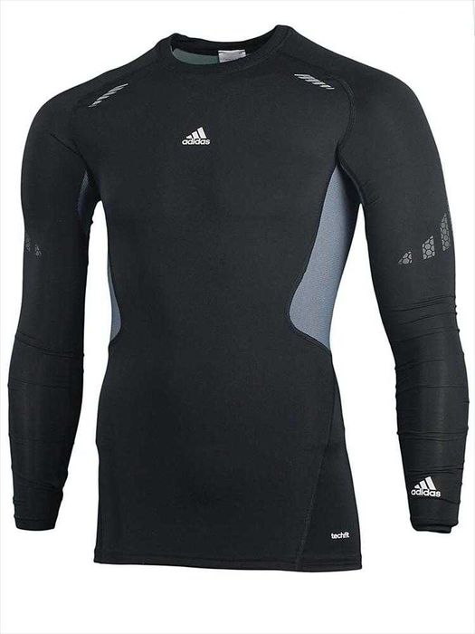 Мужская компрессионная футболка с длинными рукавами adidas techfit