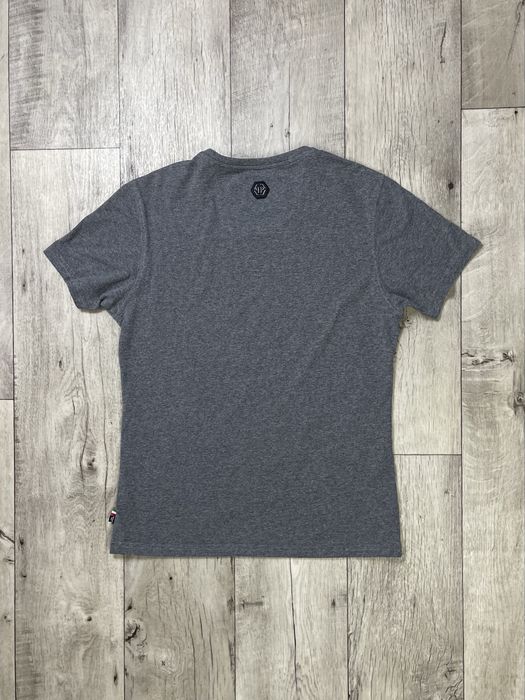 Philipp Plein футболка M размер спортивная серая с принтом оригинал