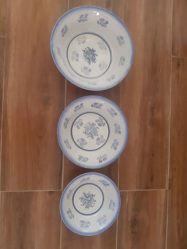 3 taças em ceramicas antigas