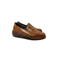Rieker skórzane slip on buty loafers wsuwane wygodne brązowe jesień