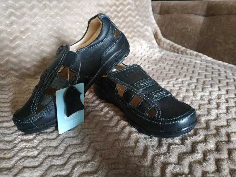 Полностью кожаные туфли-босоножки для мальчика Том.М.  28р-17,5см