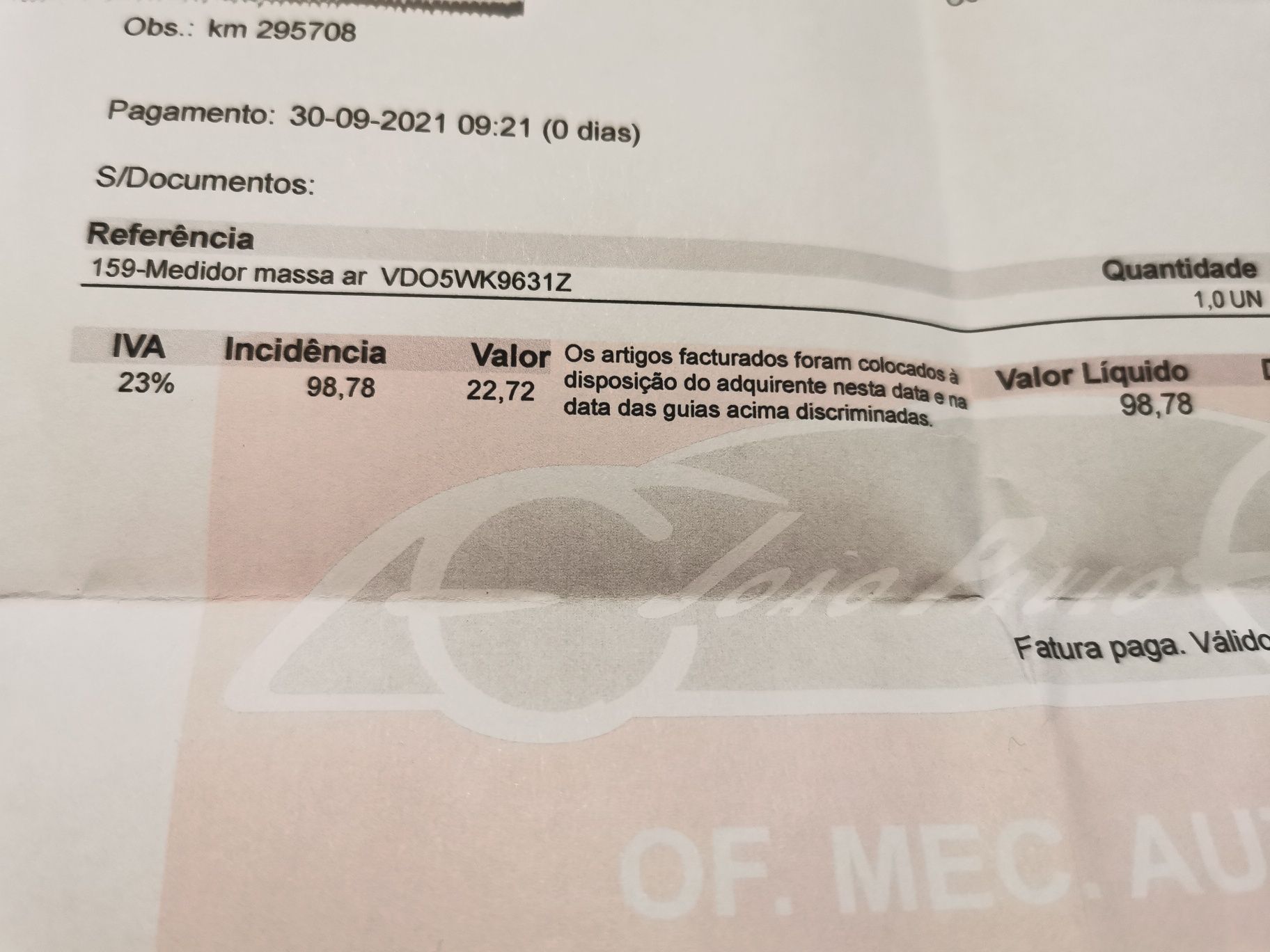 Sensor Massa de Ar Ford 1.4tdci NOVO
