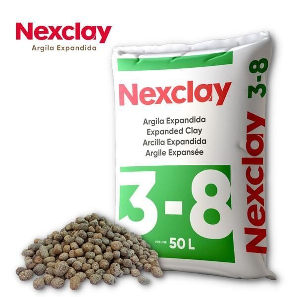 Argila Expandida Nexclay 3-8 50 Litros