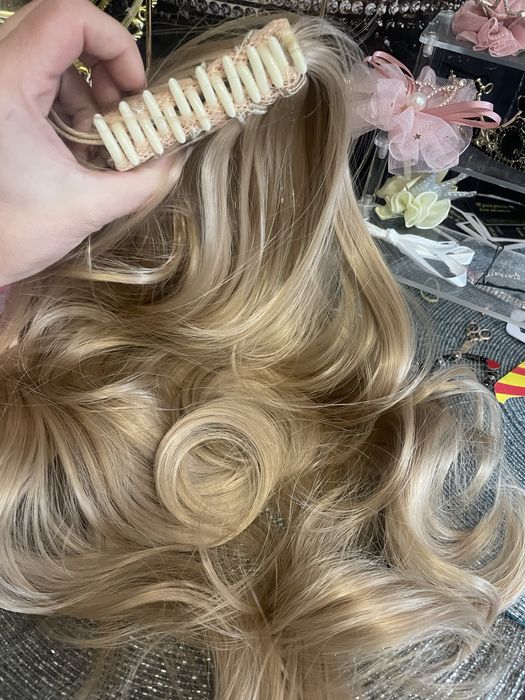 Шиньон хвіст накладний , хвіст на крабе 60 см, волосы термостойкие