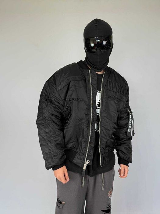 Бомбер Vetements Alpha Industries Black Racing Вomber Jаcket куртка S