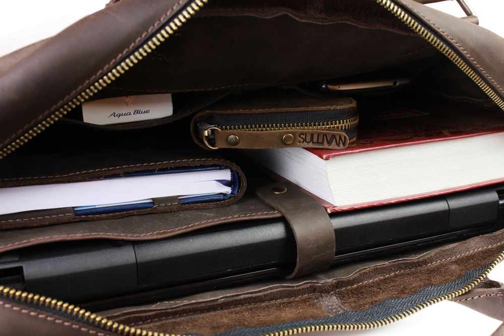 Сумка для документів велика шкіряна А4 SULLIVAN smg31-2(60) коричнева