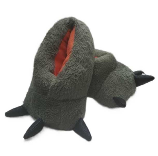 Zabawne bambosze męskie Łapy dinozaura roz44-50 owcza wełna