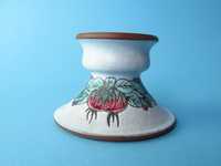 duński malowany ceramiczny świecznik