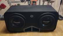 Skrzynia Basowa Pioneer TSW-121SPL , 1500w rms , 2x30cm 12" tuba hiend