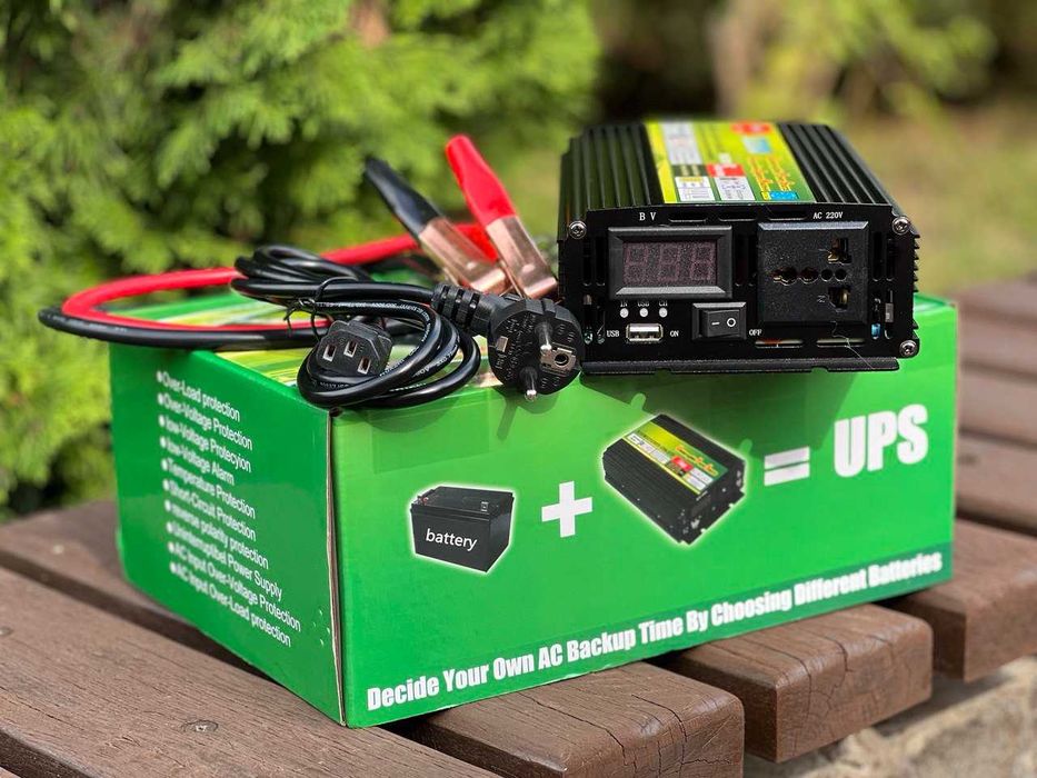 Безперебійник/инвертор 3200 Вт 12-220V, чистий синус, + зарядка акуму!