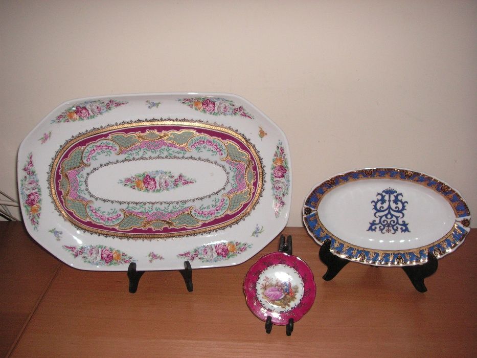 Prato Porcelana Limoges e Travessas Porcelana T Limoges (Duas)