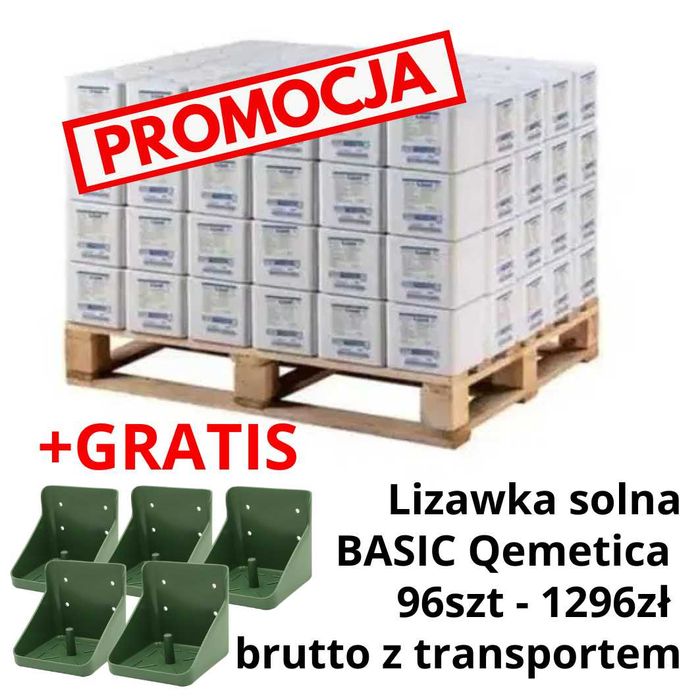 Lizawka solna biała 10 kg dla zwierząt kostka sól 96 szt paleta