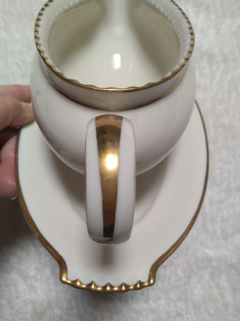 Porcelana Sorau gold Żary sosjerka piękna