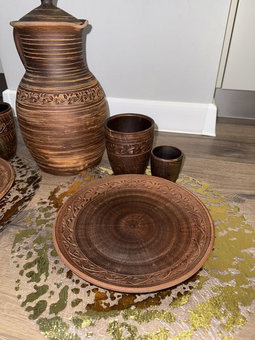 Глиняний набір посуду 2 персони