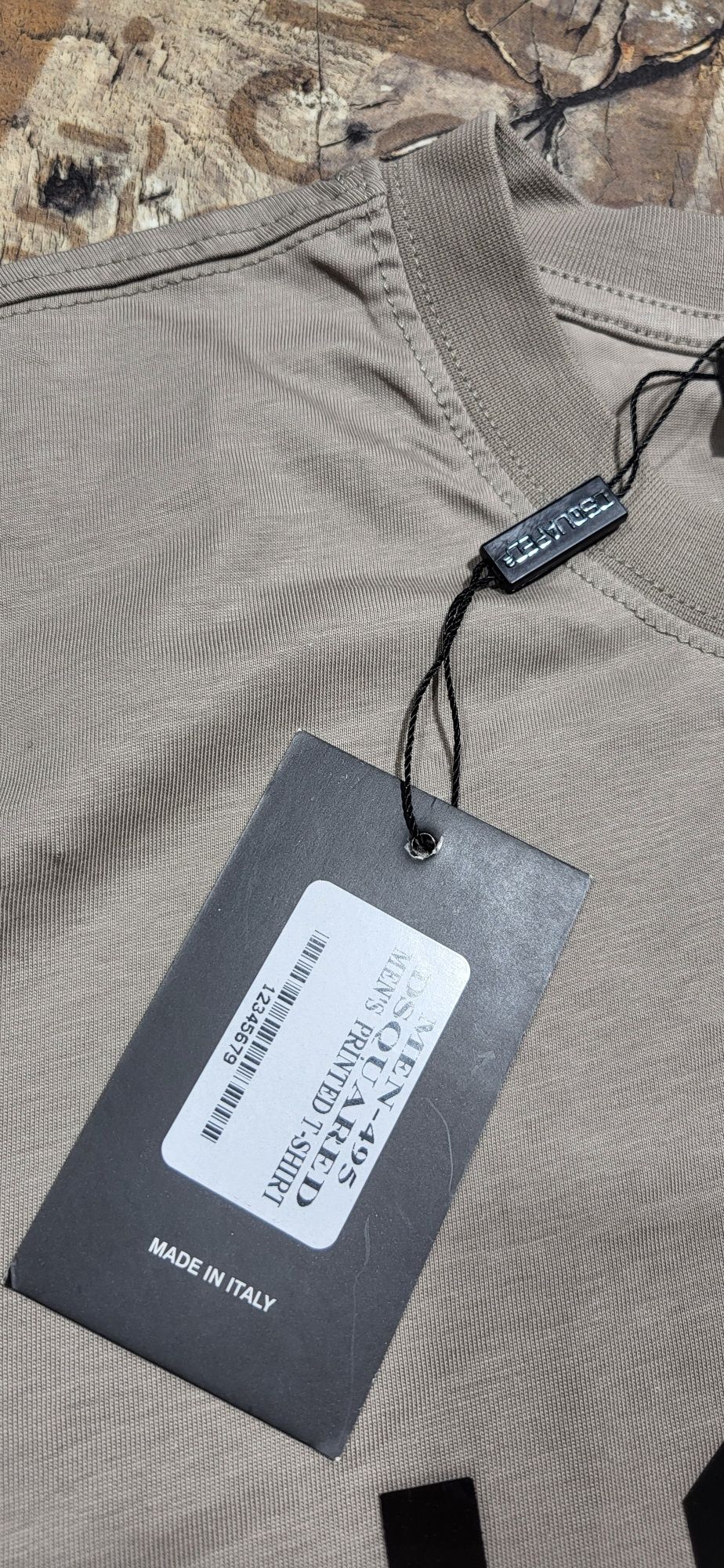 Dsquared2 icon beżowa koszulka męska t-shirt bawełna premium XXL