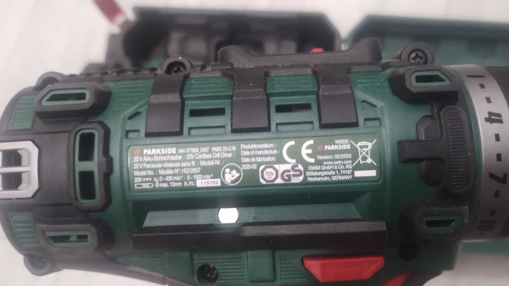 Wiertarko wkrętarka marki parkside 2x bateria