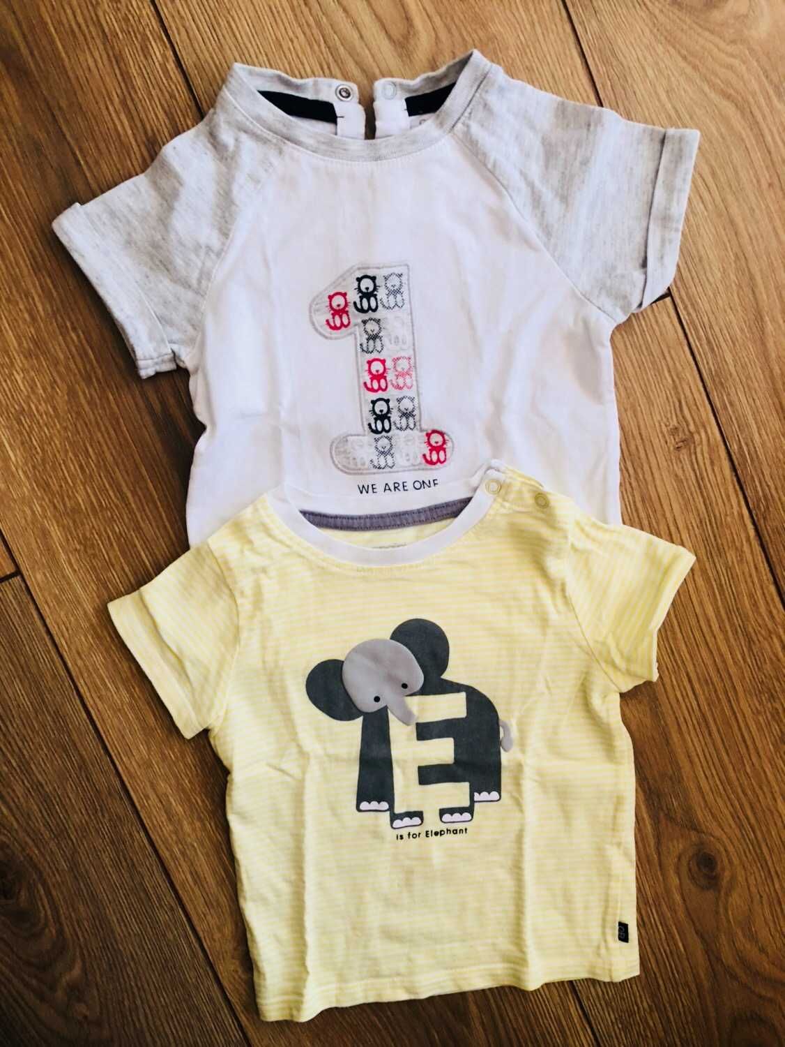 Niemowlęcy dziecięcy komplet 2 t-shirtów Okaidi