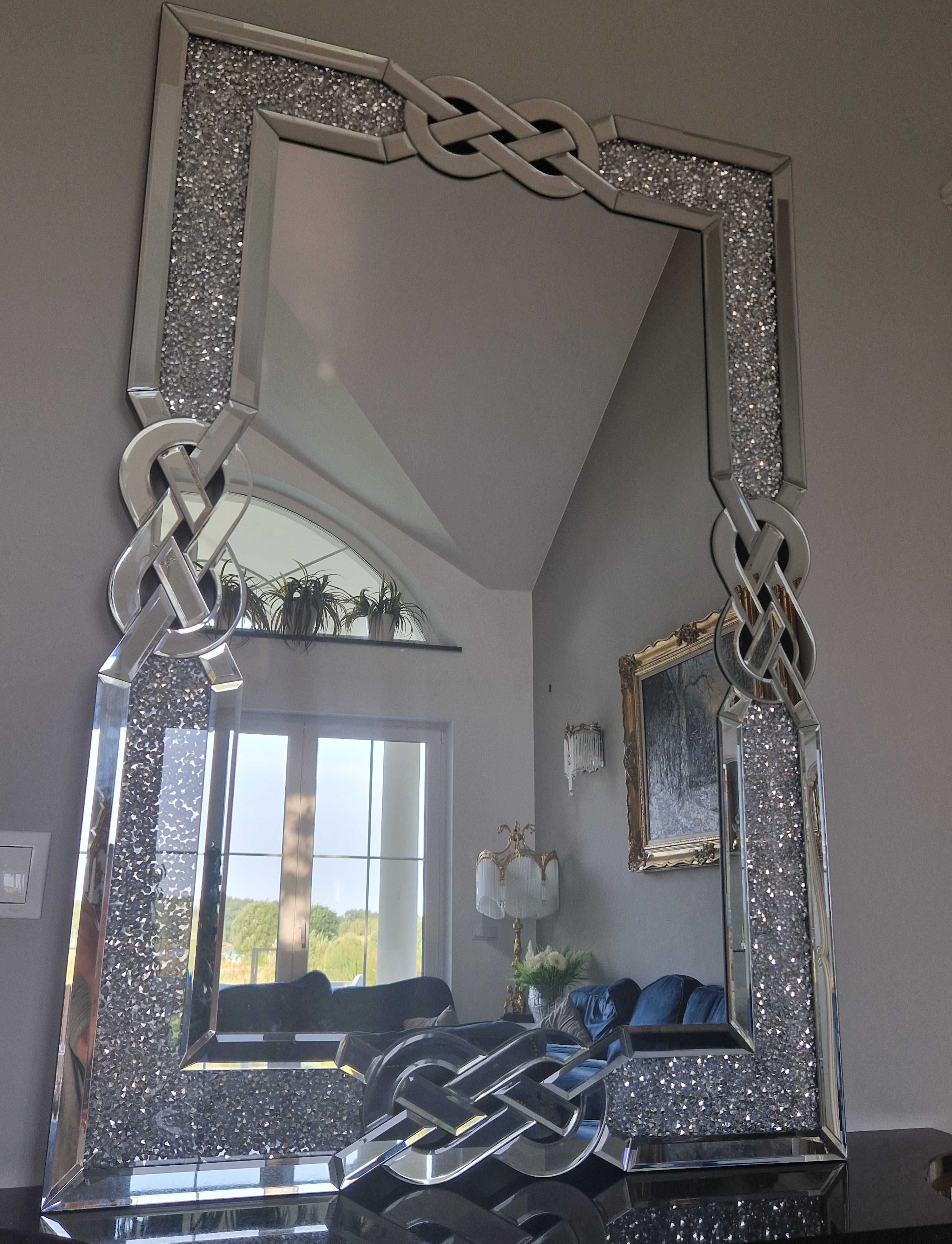 Lustro glamour 60x80 cm kryształowe crush diamond