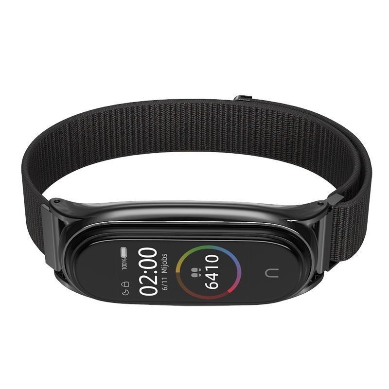 Pasek Nylon Do Xiaomi Mi Band 5 / 6 Black