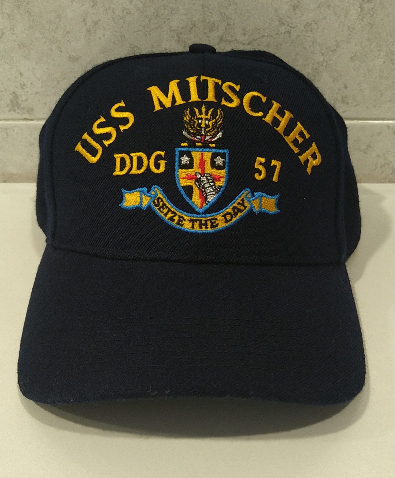 Boné USS Mitscher original Marinha Americana