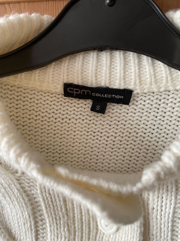 Sweter cpm damski S 36 kremowy ciepły