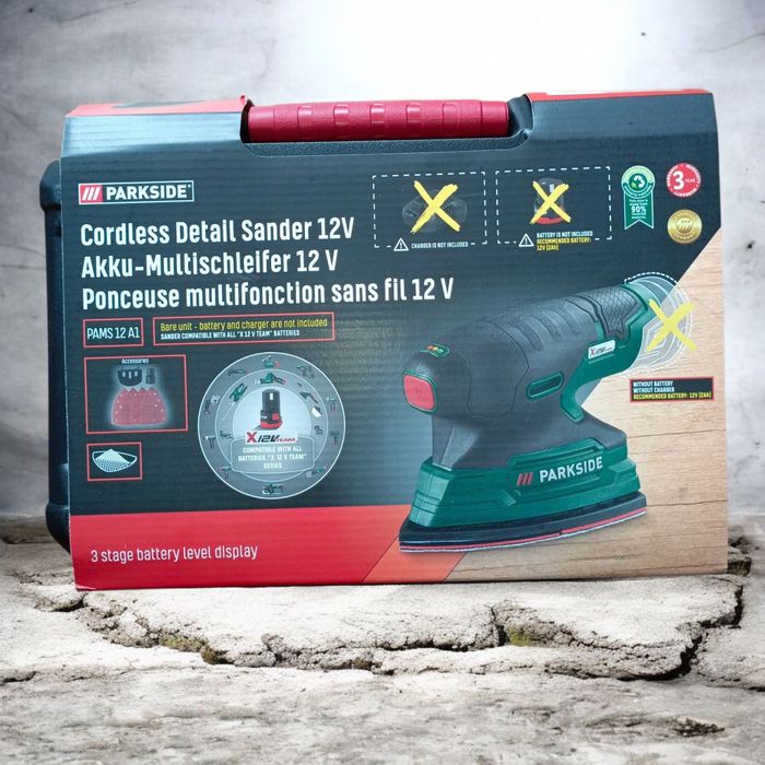 Акумуляторна вібраційна шліфмашинка Parkside 12V PAMS 12 A1