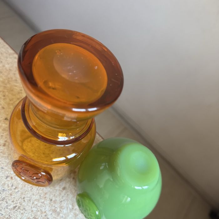 Wazon izolator kubek szklanka zbigniew horbowy sudety miodowy zielony