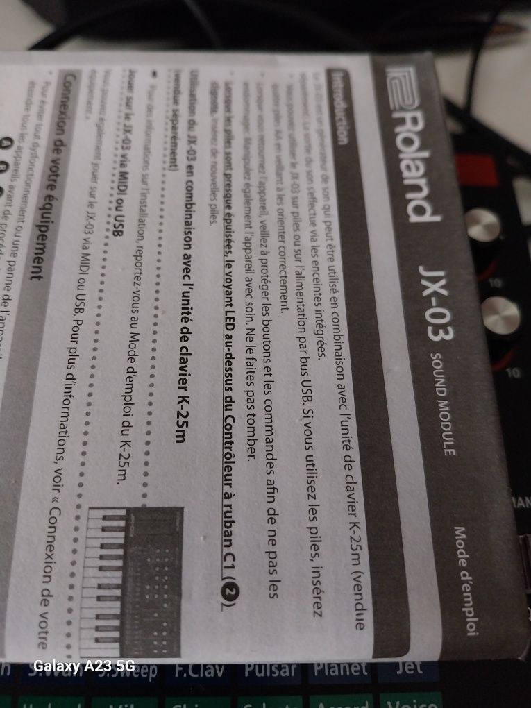 Roland JX-03 como novo
