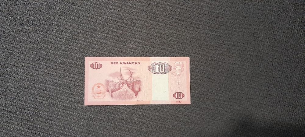 Nota de 10 kwanzas, Angola.