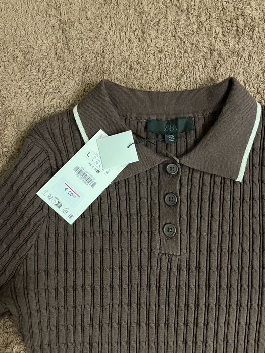 Платье рубчик zara 46-48 ,сукня шоколодного кольору,трендова сукня
