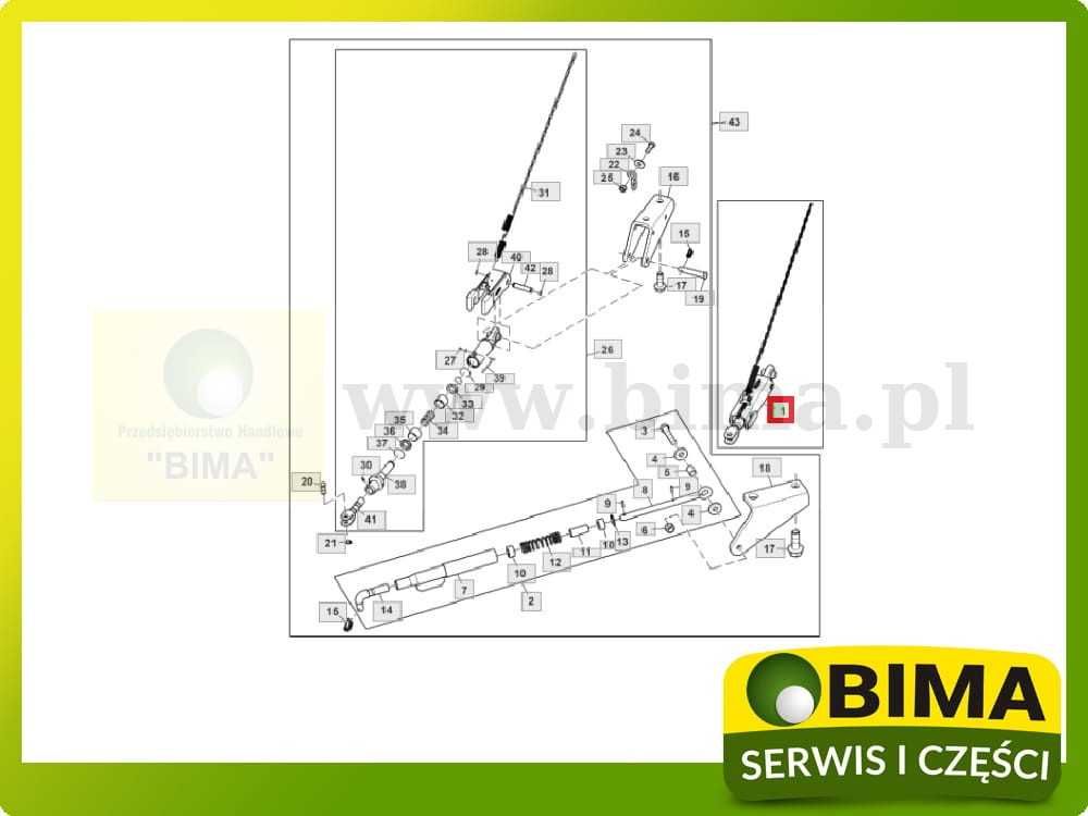 Stabilizator boczny John Deere Steyr Case New Holland średnica 25mm