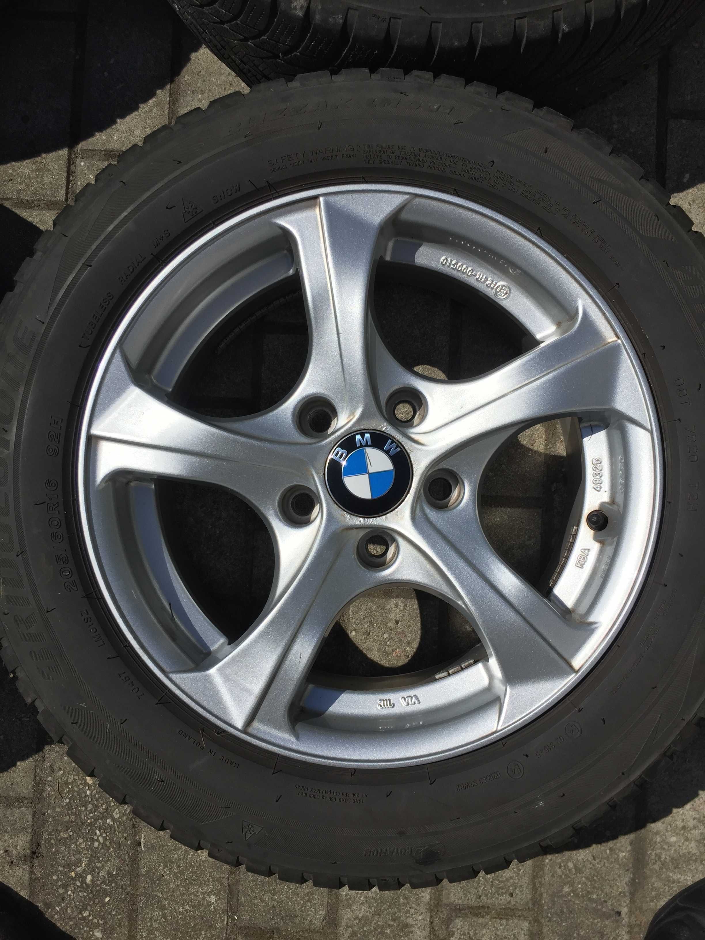 Alufelgi BMW F30 16" Opony Bridgestone Blizzak LM001 205/60R16