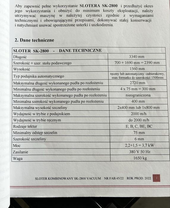Sloter kombinowany SK -2800 Kryma