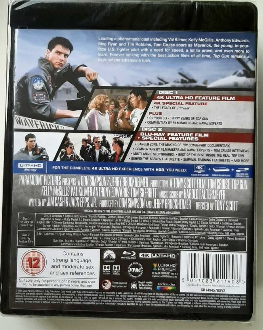 TOP GUN 4K+Blu ray wer i wyd. UK