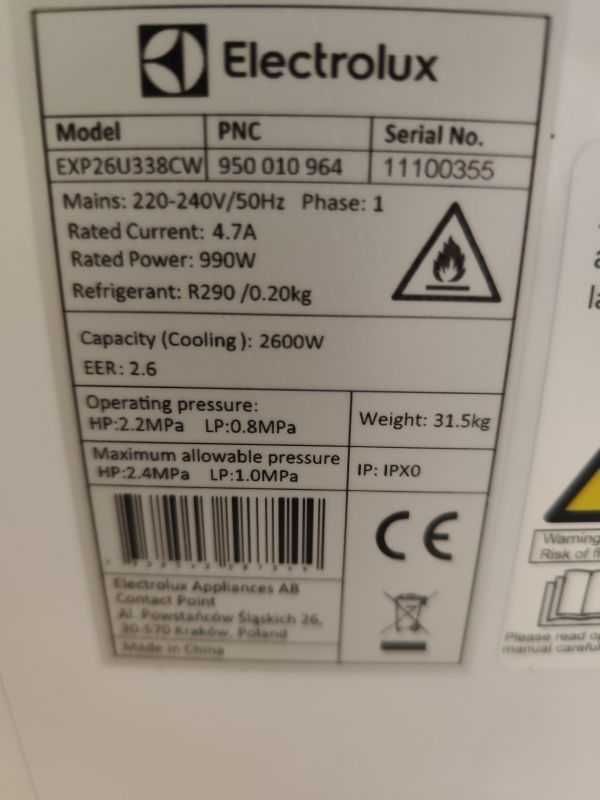 Klimatyzator Electrolux EXP26U338CW