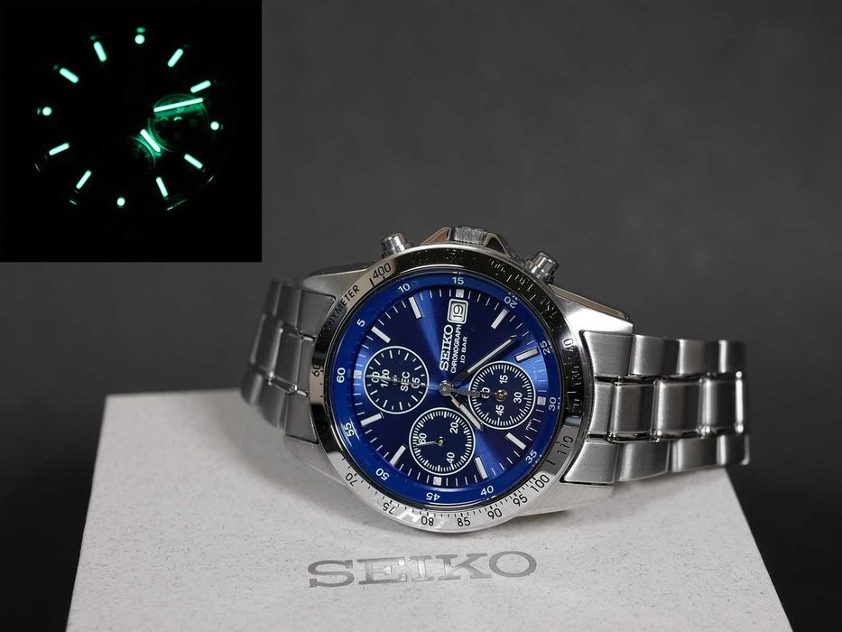 Seiko SBTQ071 Blue Spirit з хронографом Ø40 мм