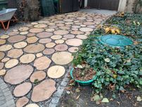 Plaster drewna pieniek z betonu 51x40x5 cm drewno betonowe do ogrodu