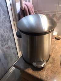 Caixote casa banho inox escovado novo estrear