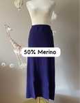 Długa wełniana maxi spódnica dzianinowa z merino 40/42