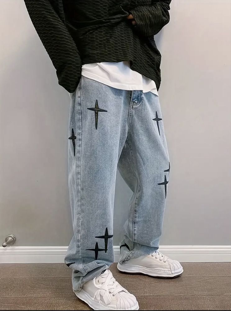 Джинси в стилі Chrome hearts штани
