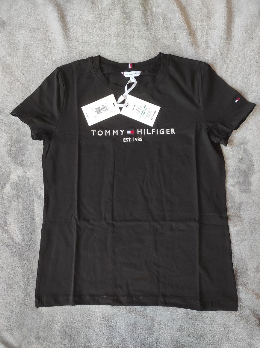 Koszulka T-shirt damski Tommy Hilfiger kolor czarny nowy