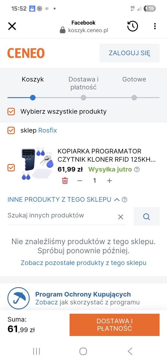 Kopiarka, programator Kloner RFID 125kHz