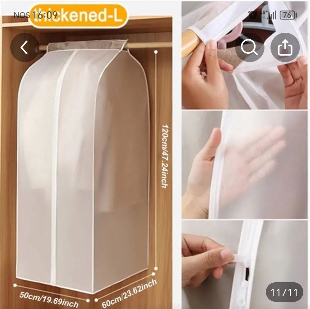 Saco de armazenamento de roupa