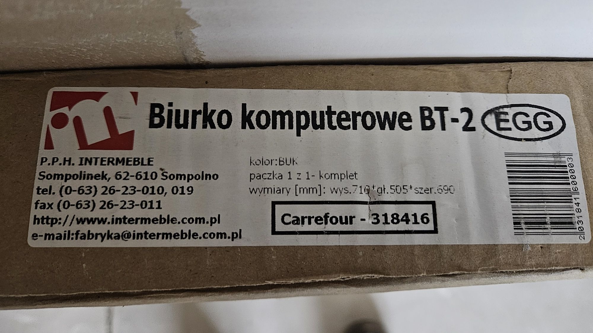 Biurko komputerowe z wysuwaną szufladą na klawiaturę