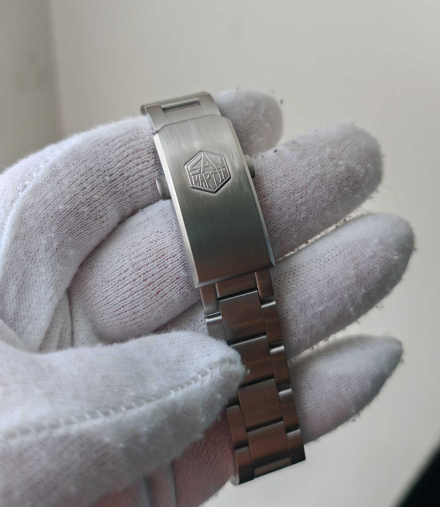 Чоловічий годинник San Martin Chronograph Panda Mechanical 41mm Sapphi