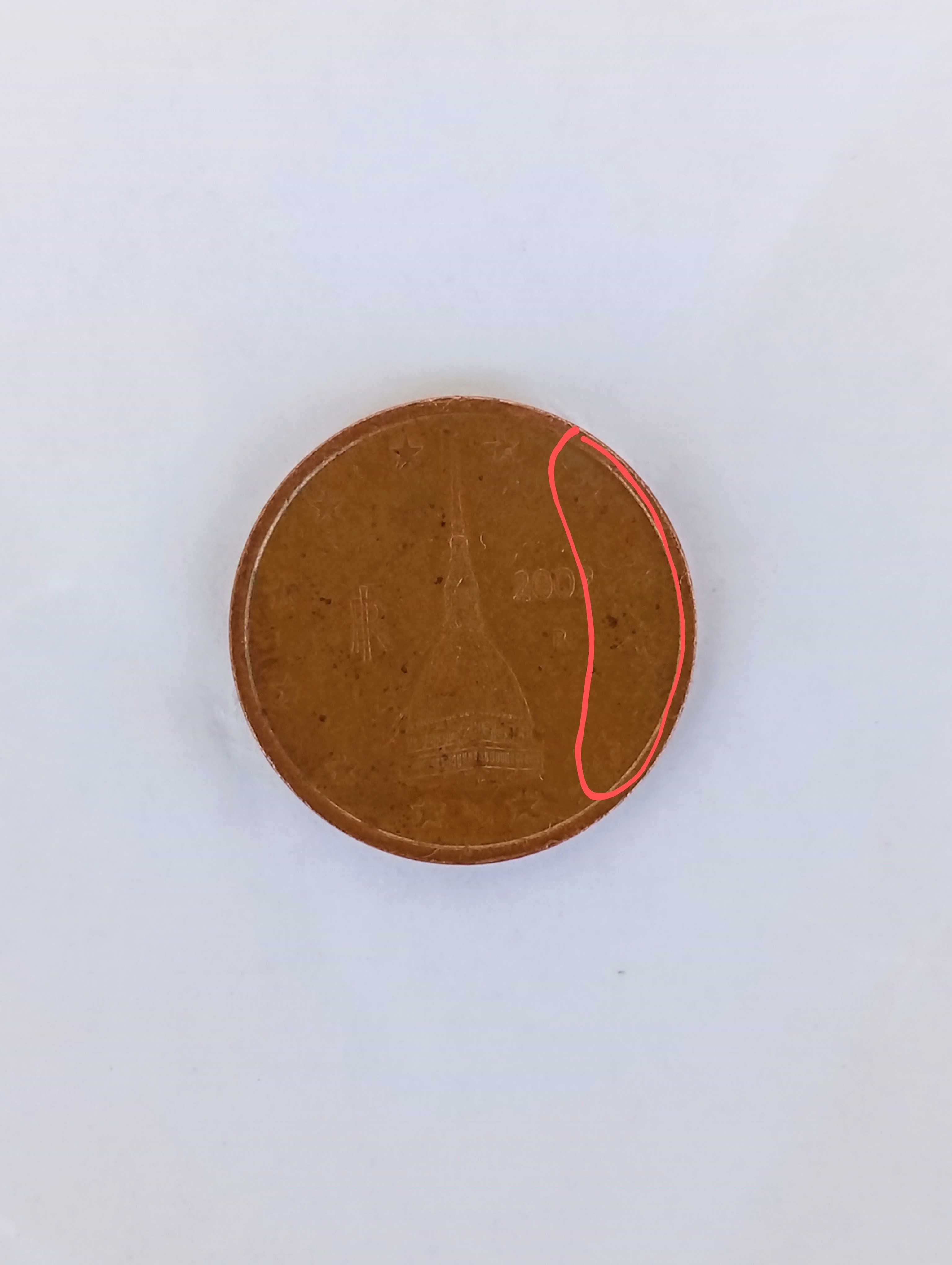 Moeda de 2 cêntimos, Itália 2002, difícil de encontrar (com oferta)