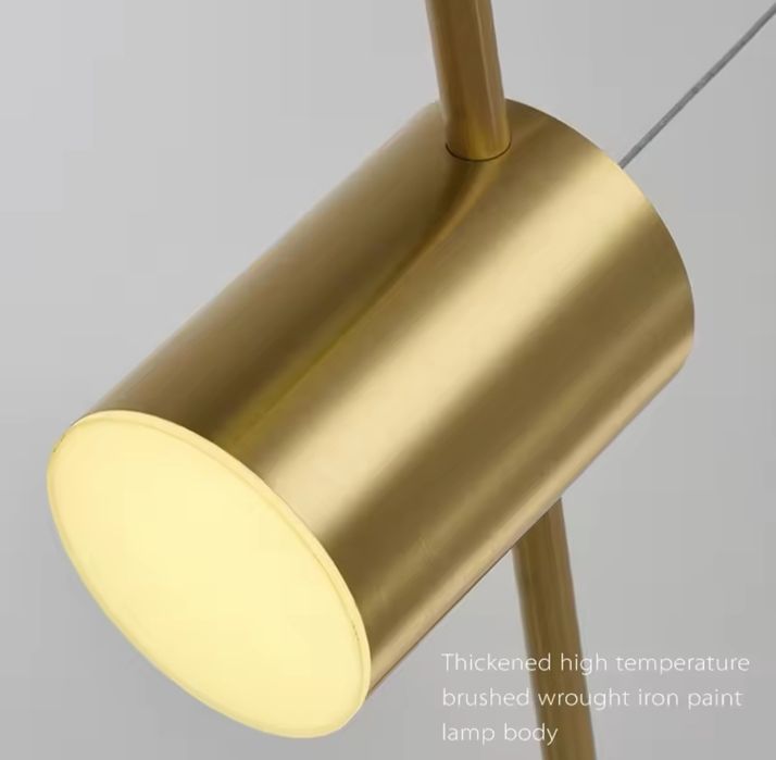 Candeeiro a LED's dourado