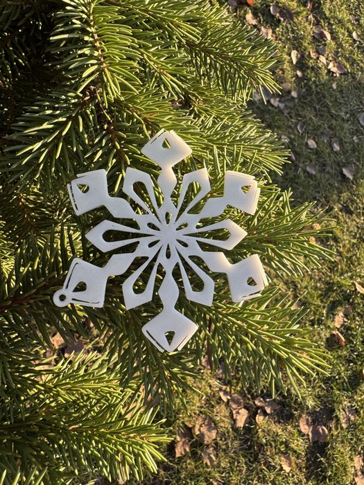 Іграшки на ялинку. Сніжинки. Ціна за 10