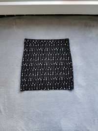 Spódnica mini czarna w agrafki r. XS